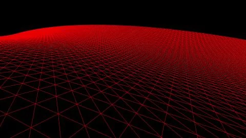 Retro cyberspace grid net polygonal wireframe landscape drawing graphics Stock Illustration