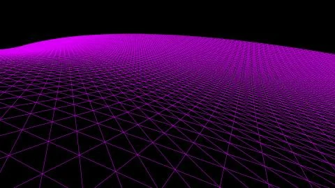 Retro cyberspace grid net polygonal wireframe landscape drawing graphics Stock Illustration