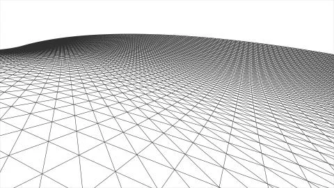 Retro cyberspace grid net polygonal wireframe landscape drawing graphics Stock Illustration