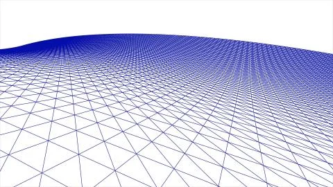 Retro cyberspace grid net polygonal wireframe landscape drawing graphics Stock Illustration