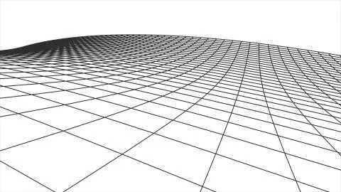 Retro cyberspace grid net polygonal wireframe landscape drawing graphics Stock Illustration