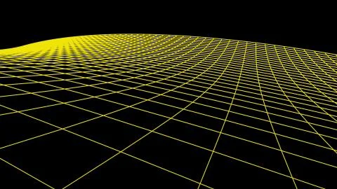 Retro cyberspace grid net polygonal wireframe landscape drawing graphics Stock Illustration