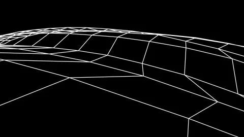 Retro cyberspace grid net polygonal wireframe landscape drawing graphics 스톡 일러스트
