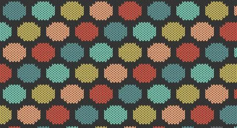 Retro cycle on grey knitted pattern, Festive Sweater Design. Seamless Knitt.. Stock Illustration