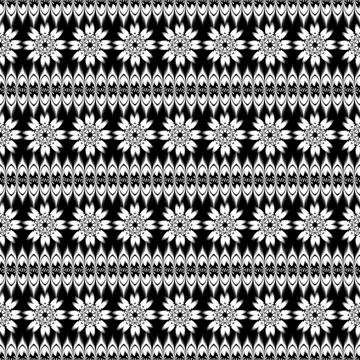 Retro daisies pattern Stock Illustration
