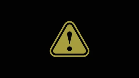 Retro danger sign with Glitch Effect. 4K video. Stock Footage 143421359