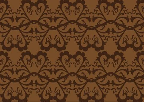 Retro decorative motif pattern in Brown Vector Abstract Background Illustrazione stock