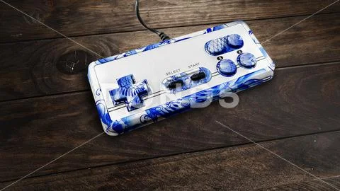 Retro Dendy controller Mockup PSD PSD Template