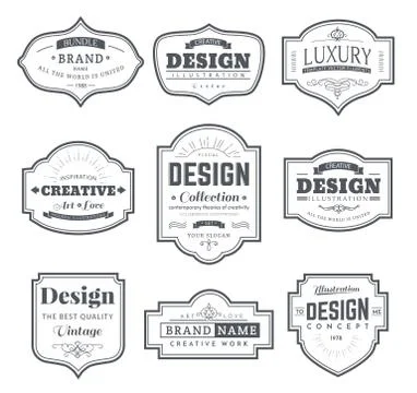 Retro Design Creative Vintage labels Stock Illustration