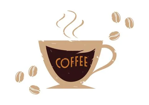 Retro Design of Cup of Coffee Vector Stock Illustration
