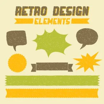 Retro design elements collection Illustrazione stock