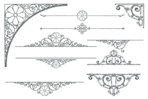 Retro design elements Stock Illustration