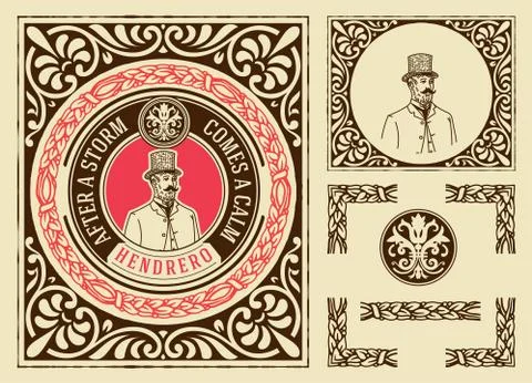 Retro design with elements Stock Illustration