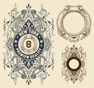 Retro design with elements. Vector file. Illustrazione stock