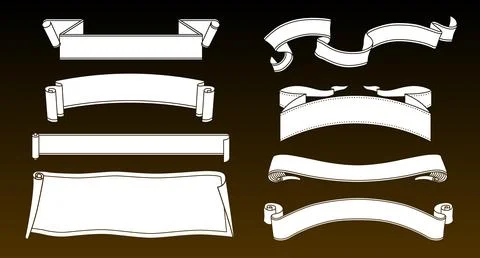 A retro design horizontal label set. Stock Illustration