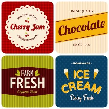 Retro designs collection Stock Illustration