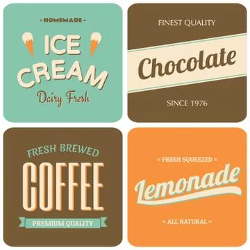 Retro designs collection Illustrazione stock