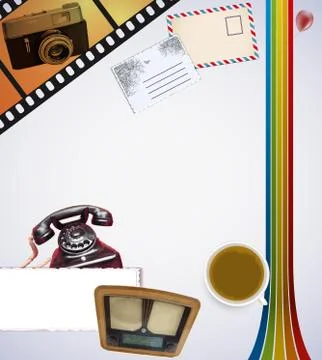 Retro Desk Stock Illustration
