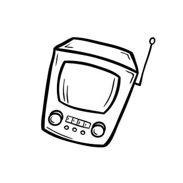Retro device - old tv Illustrazione stock