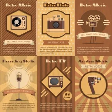 Retro Device Poster Stock Illustration