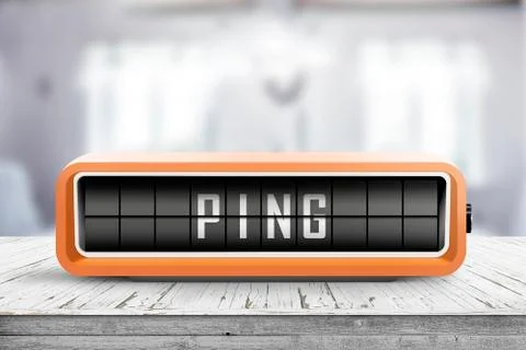Retro device with the word Ping Stockfoto's