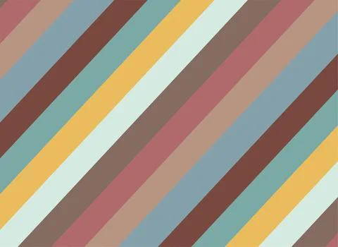 Retro diagonal striped pattern in muted pastel tones evokes a warm, nostalg.. Illustrazione stock