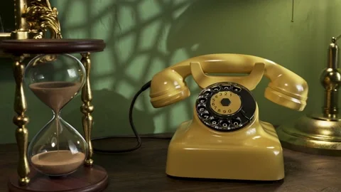 Retro Dial-Up Phone ringing Stock Footage 232825280