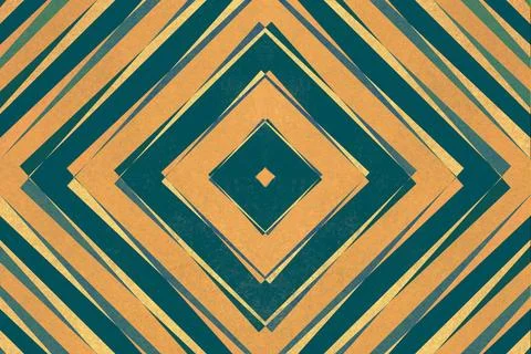 Retro diamond shapes pattern Retro green and orange diamond shapes pattern... Stock Photos
