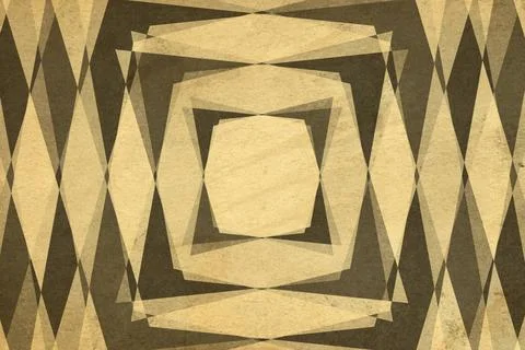Retro diamond shapes pattern Retro sepia squares and diamond shapes patter... Stock Photos