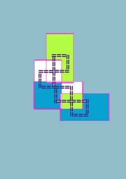 Retro Digital Block Matrix 스톡 일러스트