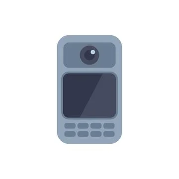 Retro digital camera displaying blank screen interface Stock Illustration