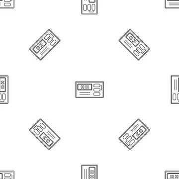 Retro digital clock icon, outline style Stock Illustration
