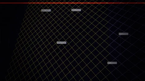Retro Digital Glitch Grid with Moving Red Line Background 库存影片 341932922