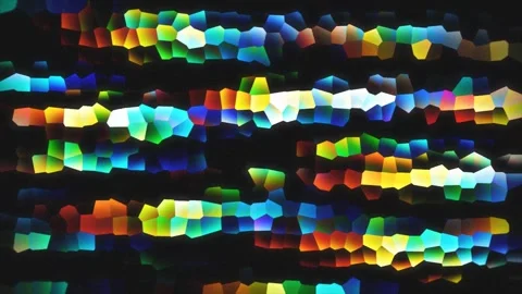 Retro Digital Glitch Pixels Rainbow Stripe Abstract Loop Texture Stock Footage 337063702