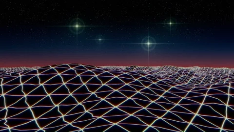 Retro Digital Landscape 库存影片 103804654