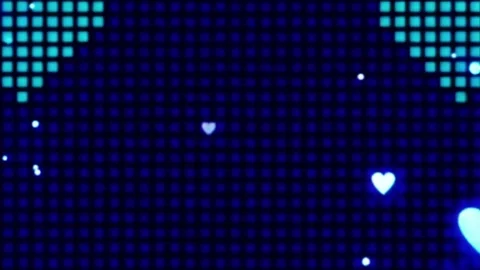 Retro Digital Love Heart Pixel LED Screen Background Loop Stock Footage 343813592