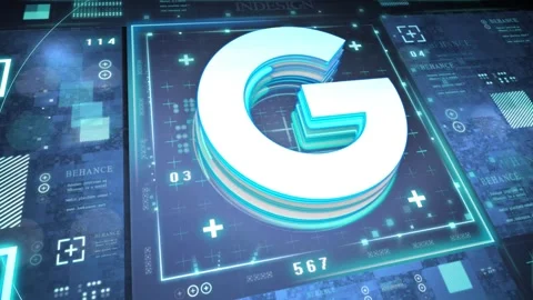 Retro Digital Neon Logo Stockmateriaal After Effects