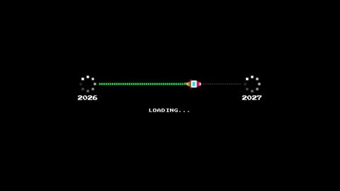 Retro digital progress line moving from 2026 to 2027 new year 4K Stock Footage 340153915