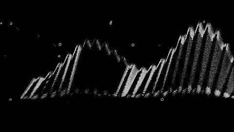Retro Digital Waveform Visualization Loop Monochrome Stock Footage 340508277