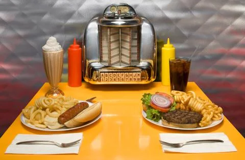 Retro diner Foto stock