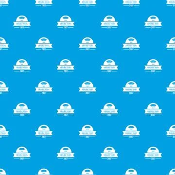 Retro dirigible pattern seamless blue Stock Illustration