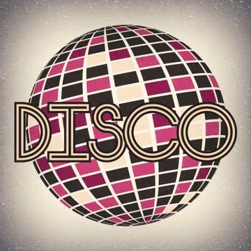 Retro Disco Ball Background - Vector Illustration Stock Illustration