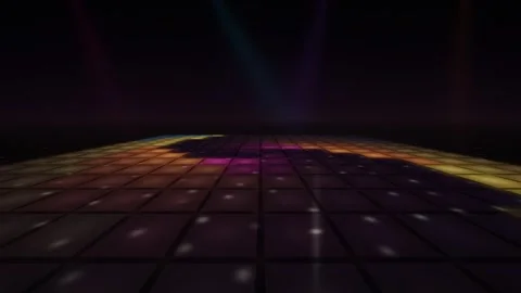 Retro Disco Dance Floor Glowing Tiles Beat Seamless Loop Stock-Footage 346879211
