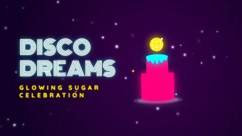 Retro Disco Dream Graphics: Vibrant Neon Party Background Loop Stock Footage 337577001