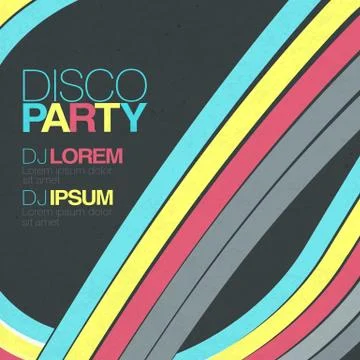 Retro disco flyer template Stockillustratie