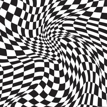 Retro distorted checkered background Stock Illustration