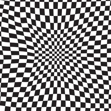 Retro distorted checkered background Stock Illustration