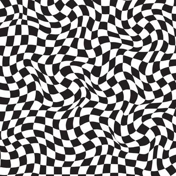 Retro distorted checkered background Stock Illustration