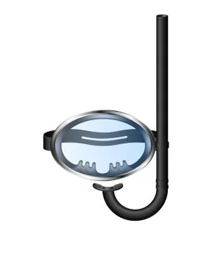 Retro diving goggles with snorkel Stock Illustration