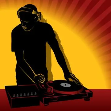 Retro DJ Stock Illustration